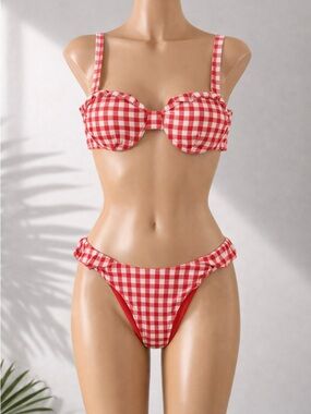 Berlook Red Checkered Bikini (D/94)